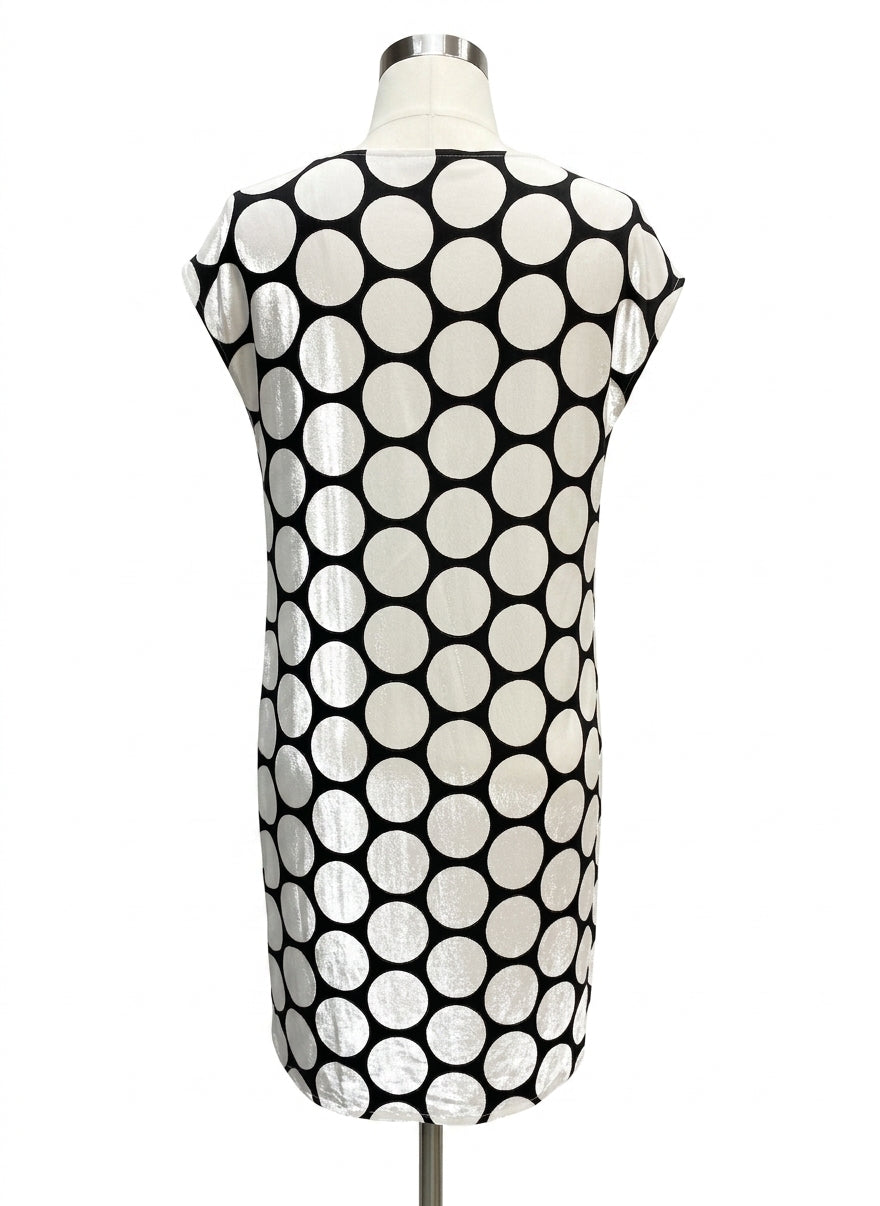 Dixie · Cap Sleeve Dress · Medium · CreamBlk