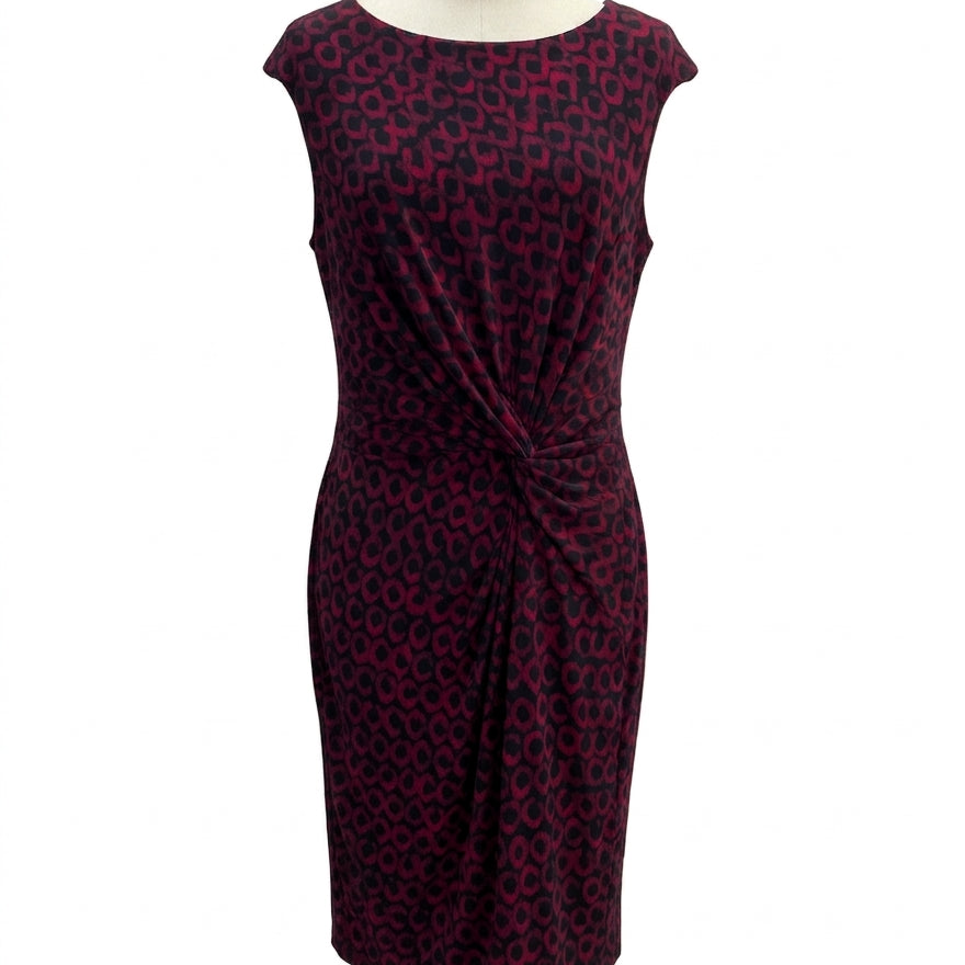 Ralph Lauren · Sleeveless Dress Twist front detail · 18 · BlackBurgundy