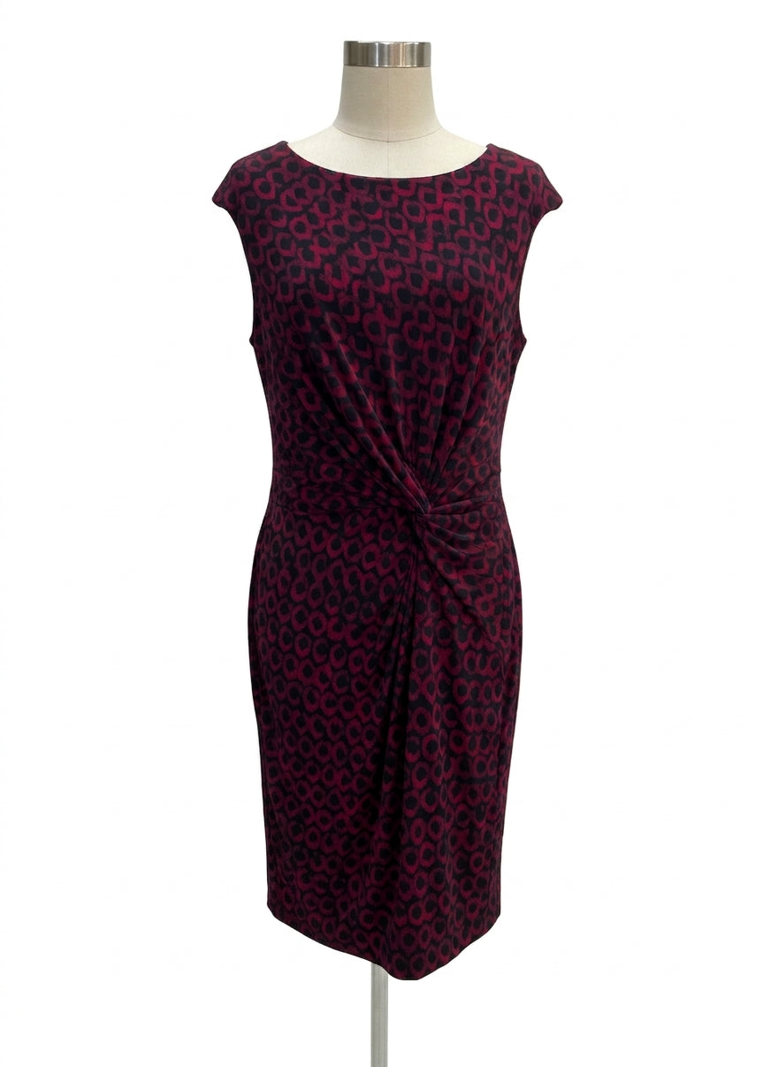 Ralph Lauren · Sleeveless Dress Twist front detail · 18 · BlackBurgundy