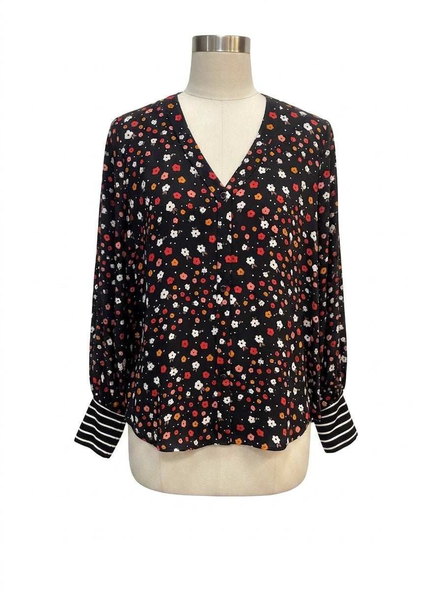 CAbi · Cheerful Blouse · Medium · Black