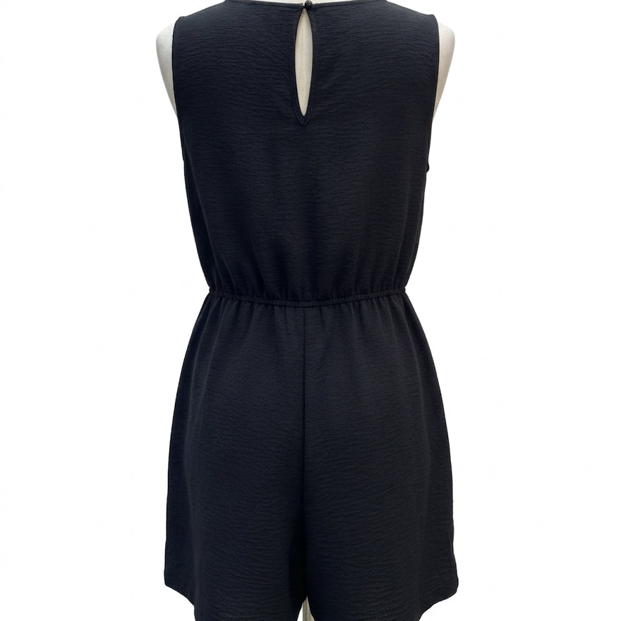 Emma&Michele · Faux wrap romper · Medium · Black