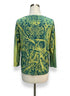 SWEETSPOT · Crinkle Texture 3/4 Sleeve · 3X · Green Yellow