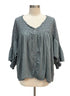 Free People · Boho Chic Top Eyelet Detail · Medium · Teal