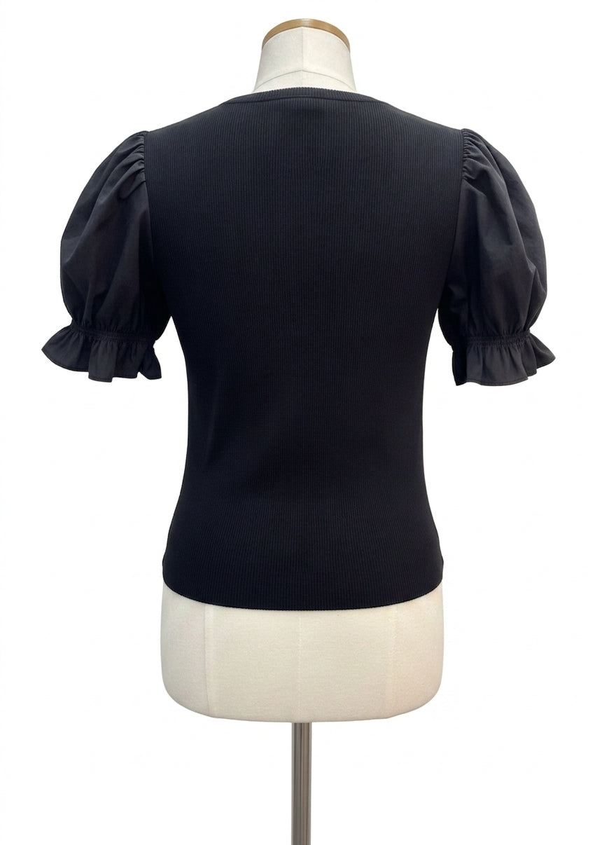 Bailey44 · Balloon Sleeve · Medium · Black