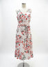 Calvin Klein · Belted Dress · 10Petite · White Coral Floral