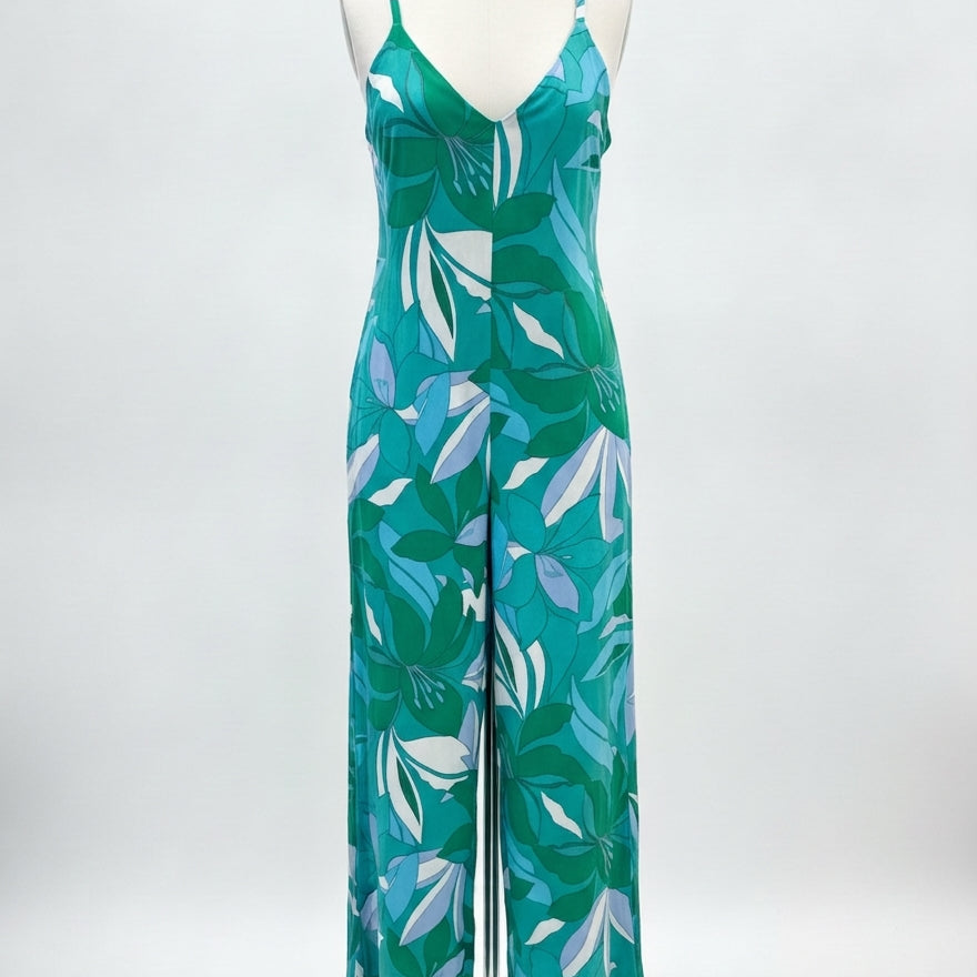 Anthropologie · Label of Love Leaf Print · Small · AquaGreen