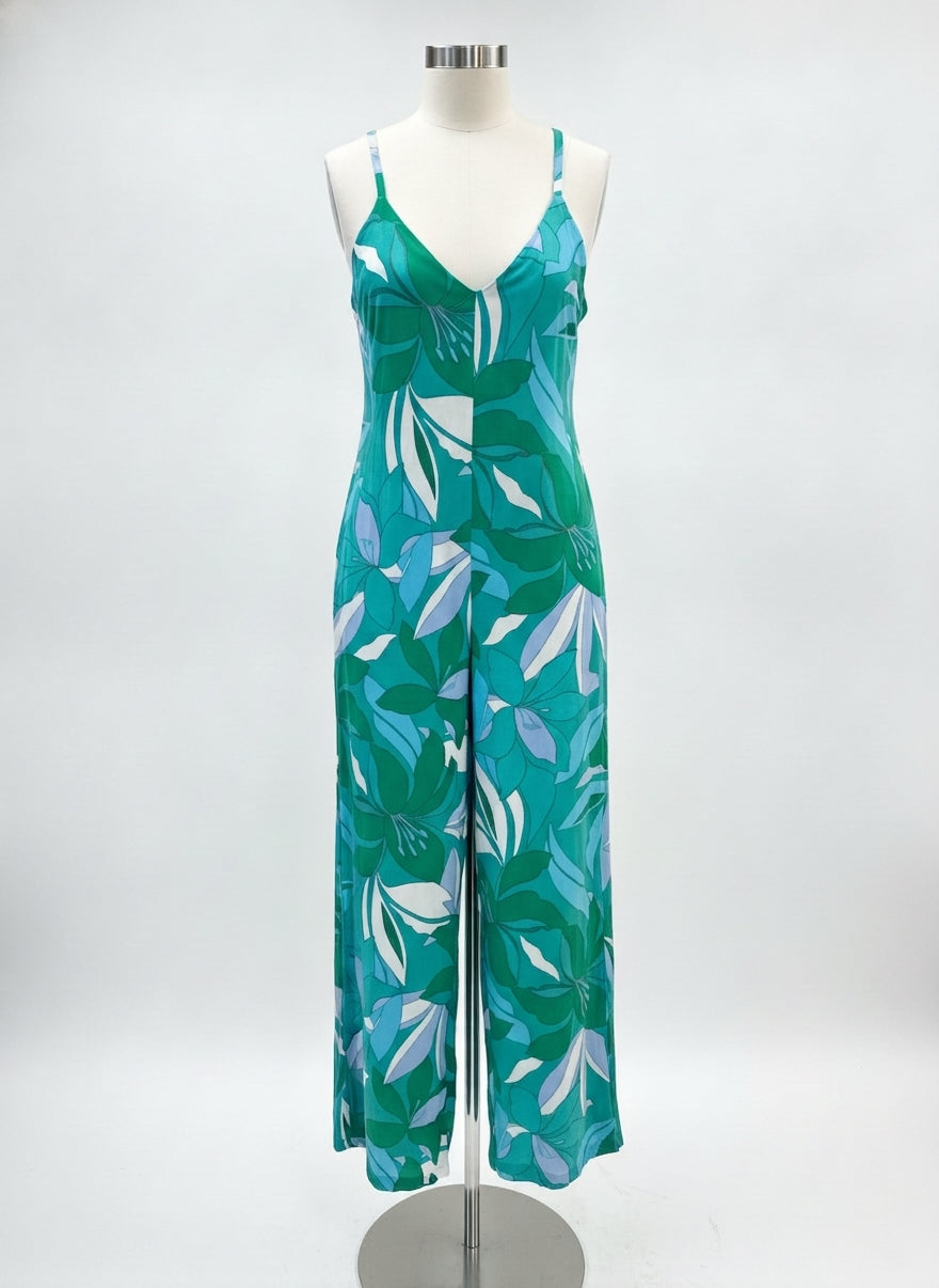 Anthropologie · Label of Love Leaf Print · Small · AquaGreen