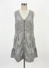Fisoew · Women's Sleeveless Mesh Back Utility Dress · Large · Gray