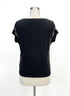 Garnet Hill · Cap Sleeve Top · Medium · BlackWhite
