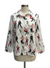 Fashion Top · Elvis Print · Large · WhiteBlk