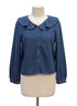 Velvet Heart · Peter pan collar · Small · Denim