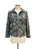 Chris&Banks · Paisley Print Zip-Up Jacket · Large · TealOlive