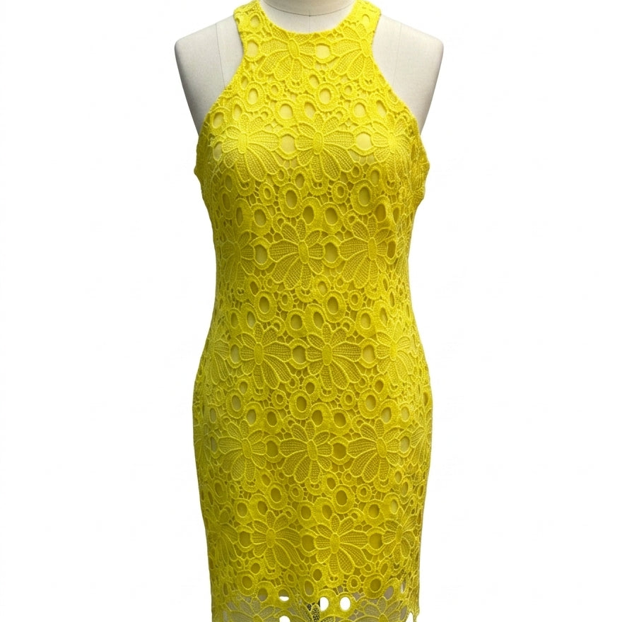Pink Lily · Lace Dress · Medium · Yellow