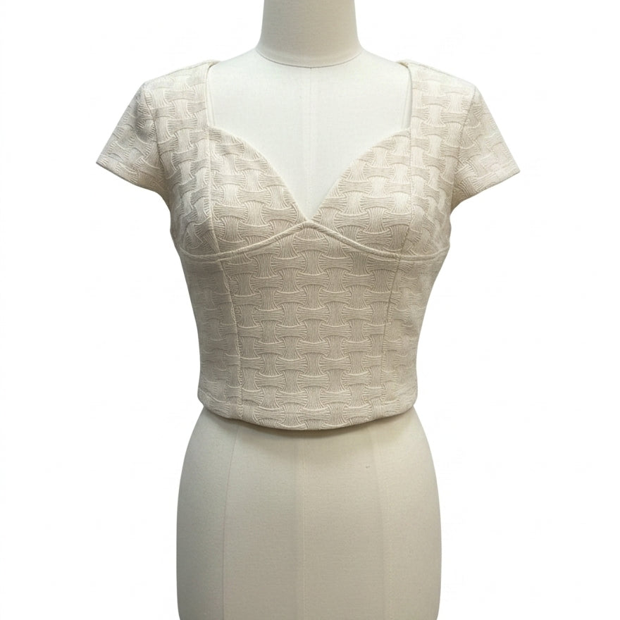 Anthropologie · Cap Sleeve · Small · Oatmeal