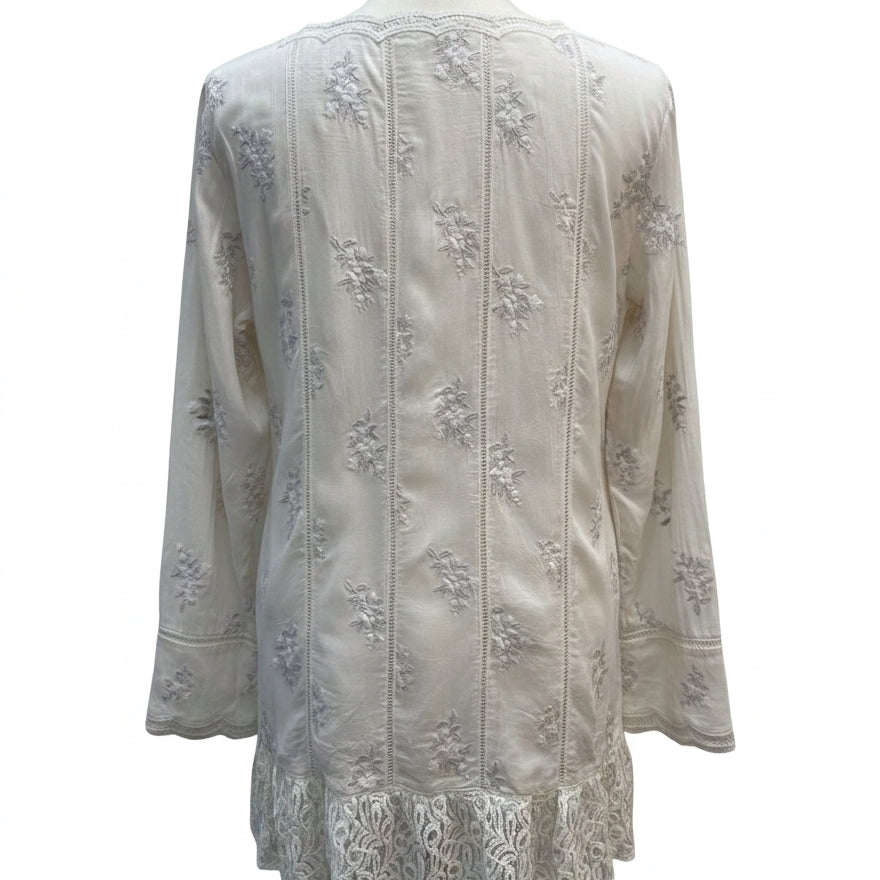 Sundance · Boho Chic Top · Large · Cream