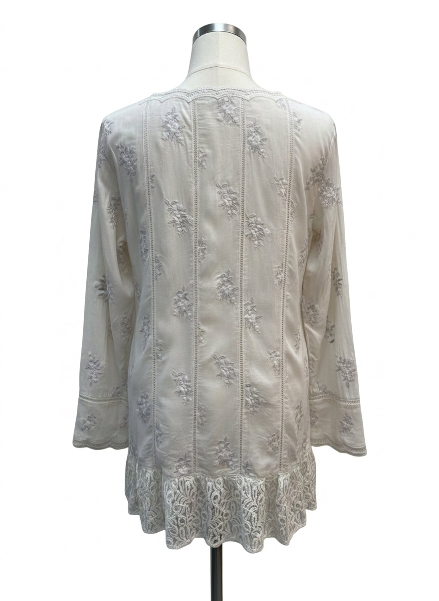 Sundance · Boho Chic Top · Large · Cream