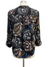 Cocomo · Roll Tab Shirt · Medium · Black Floral