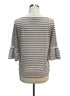 Ann Taylor · Bell Sleeve Top · Medium · White/Black