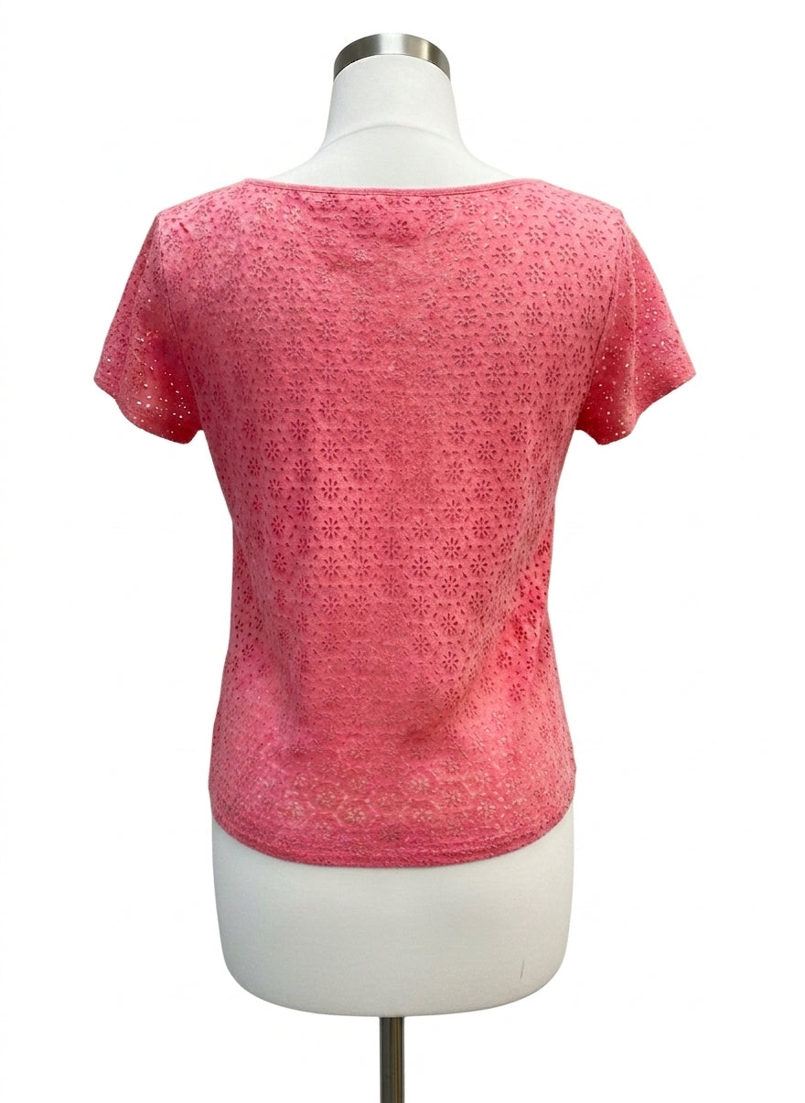 Ann Taylor · Laser cut out · Medium · Coral