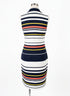 Haani · 1/4 Zip Dress · Large · Black Cream Striped