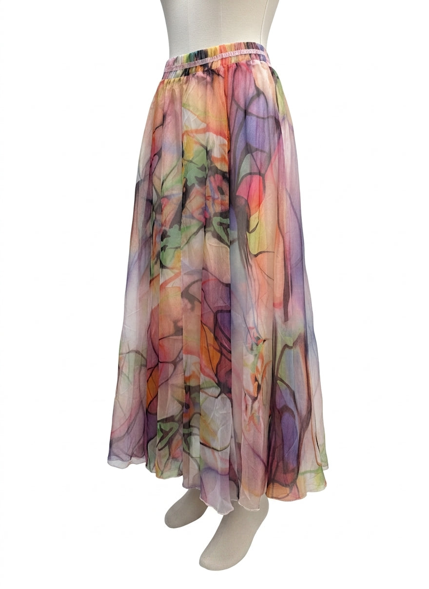 The Clothes Rack · Maxi FashionSkirt Afibi floral print · XLarge · PinkMulti
