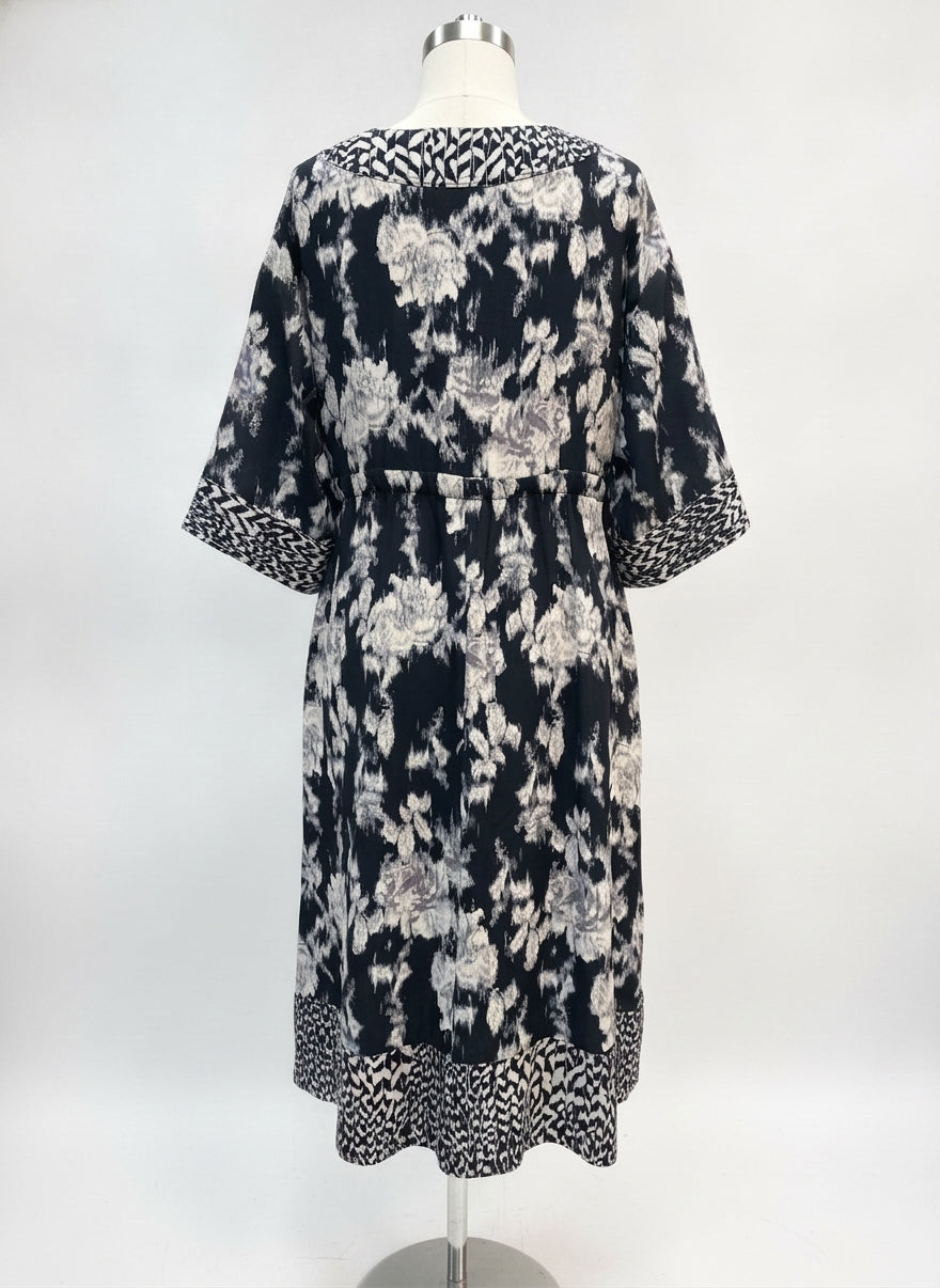 Natori · Dress · Large · Black/White Floral Print