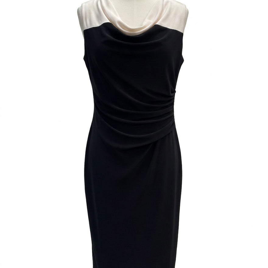 Ralph Lauren · Sleeveless Colorblock Dress · 4 · Blk/White