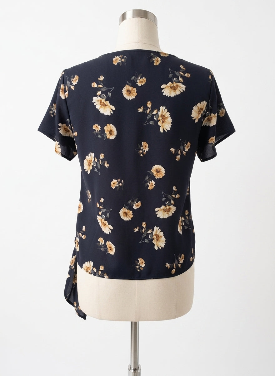 Les Amis · Knot detail · Medium · Black Floral