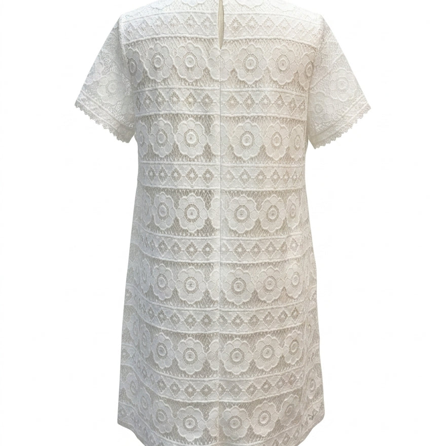 Anthropologie · vow'd White Lace Overlay · Large · White