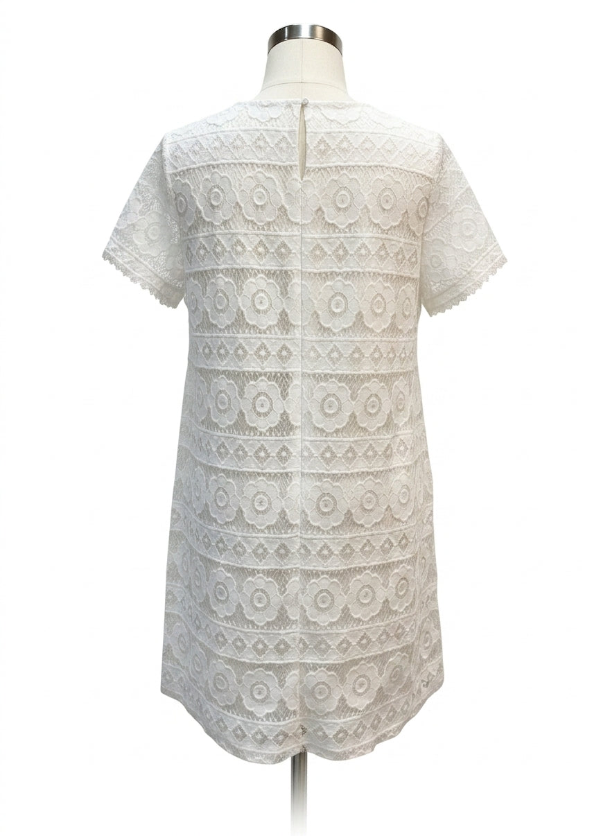 Anthropologie · vow'd White Lace Overlay · Large · White