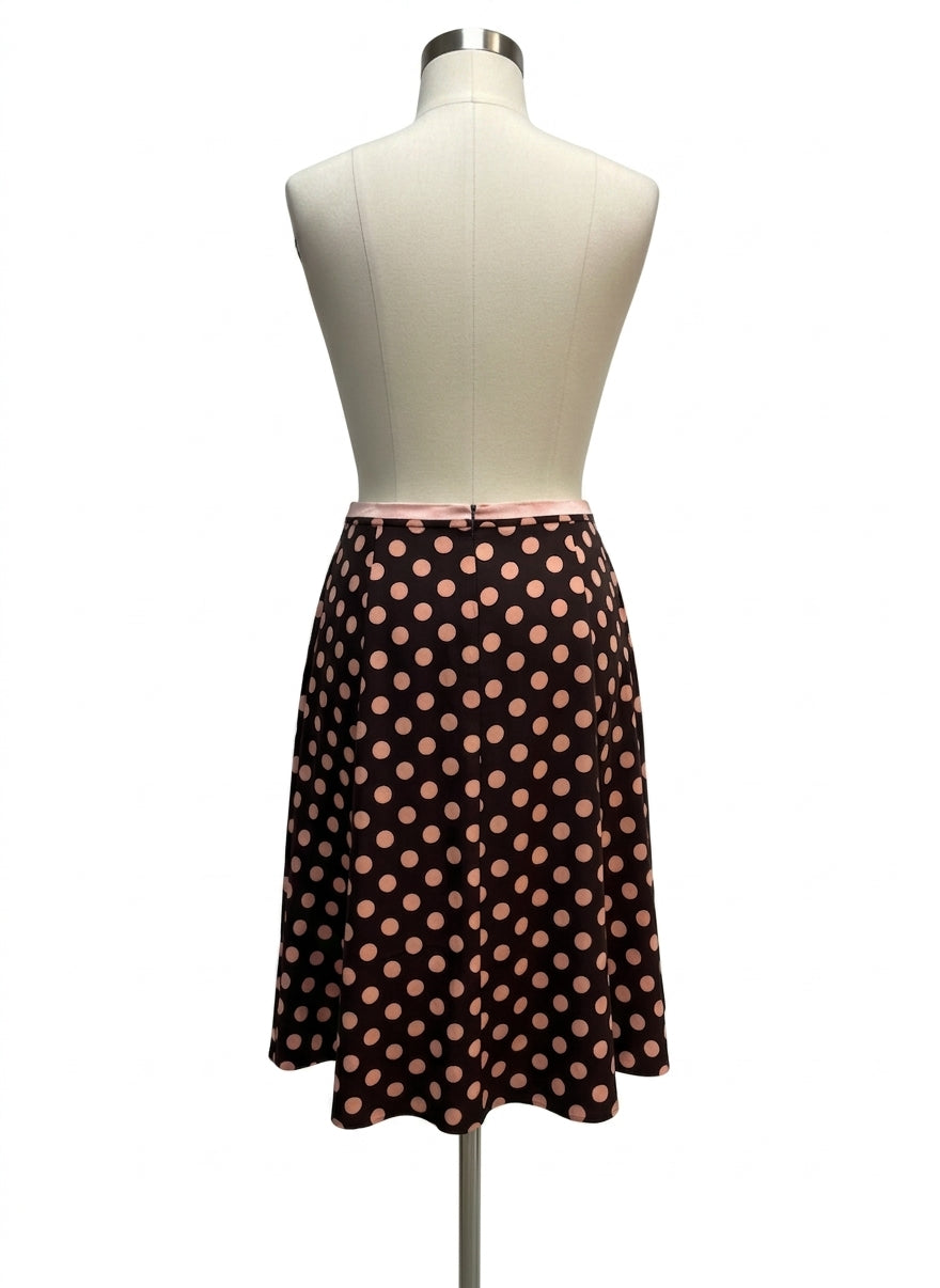 INC · Midi · 8 · BrownPink Polka-Dots