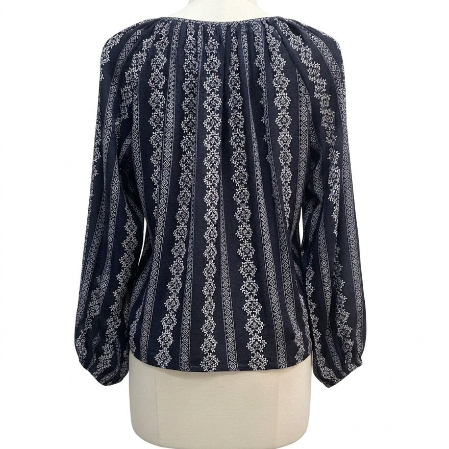 Holding Horses · Peasant Top · XSmall · Navy