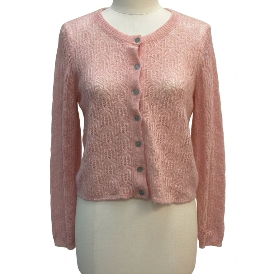 Sundance · Button Up Cardigan · Large · BalletPink
