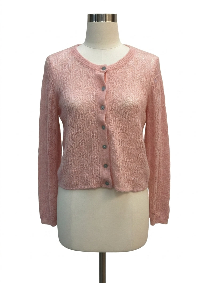 Sundance · Button Up Cardigan · Large · BalletPink