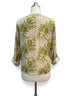 C&C · Roll Tab Shirt · Large · Tan Green Leaf Print