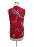 Liz Claiborne · Liberty Paisley Print Sleeveless Top · 1X · Red Paisley