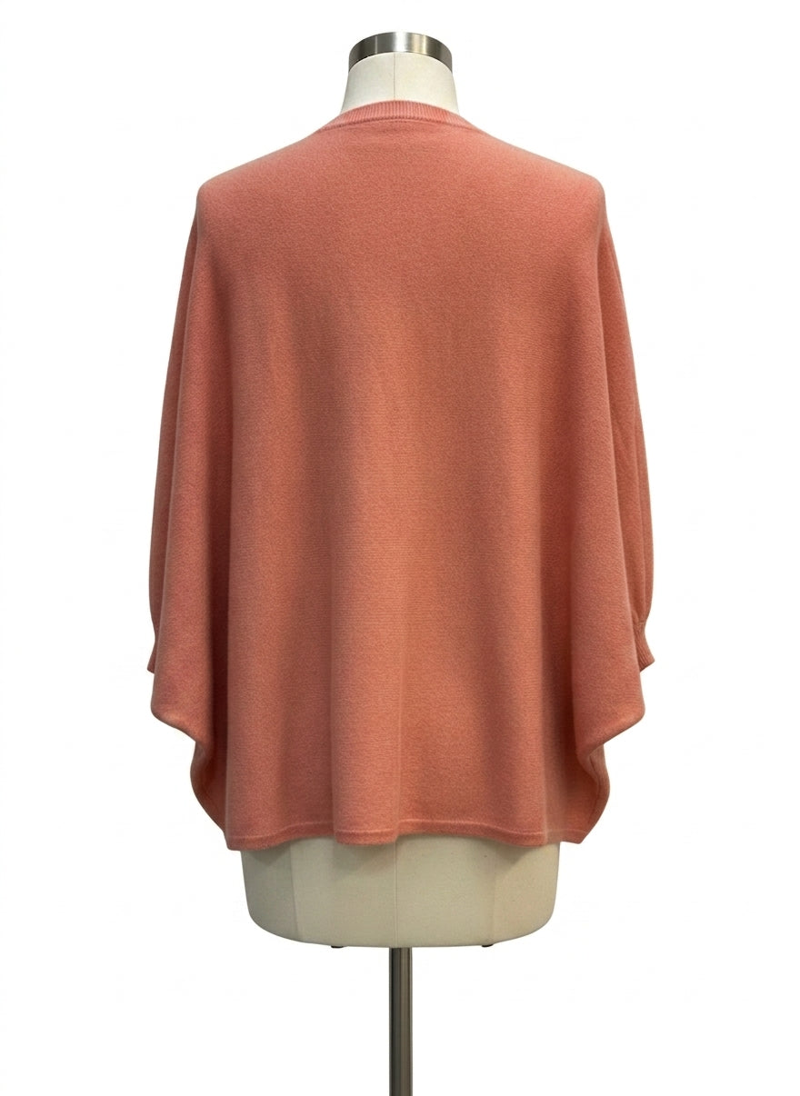 Garnet Hill · Dolman Sleeve · Small · Peach