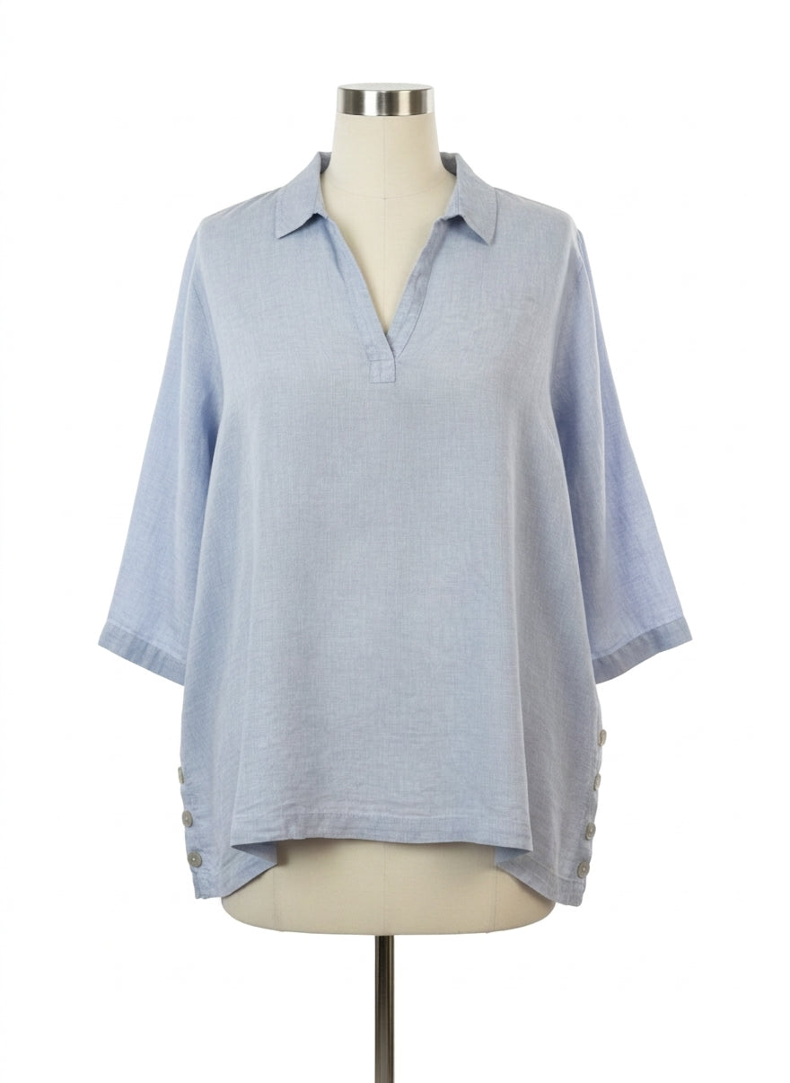 Sigrid Olsen · Blouse · 2X · Light Blue