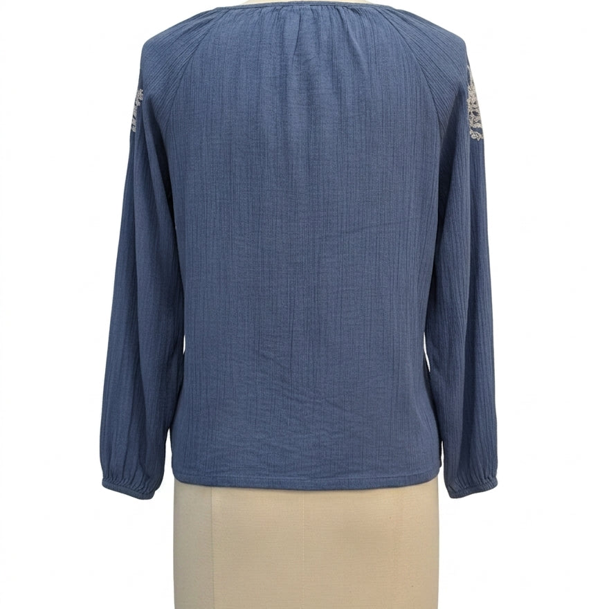Talbots · Boho Chic Top · Small · Blue