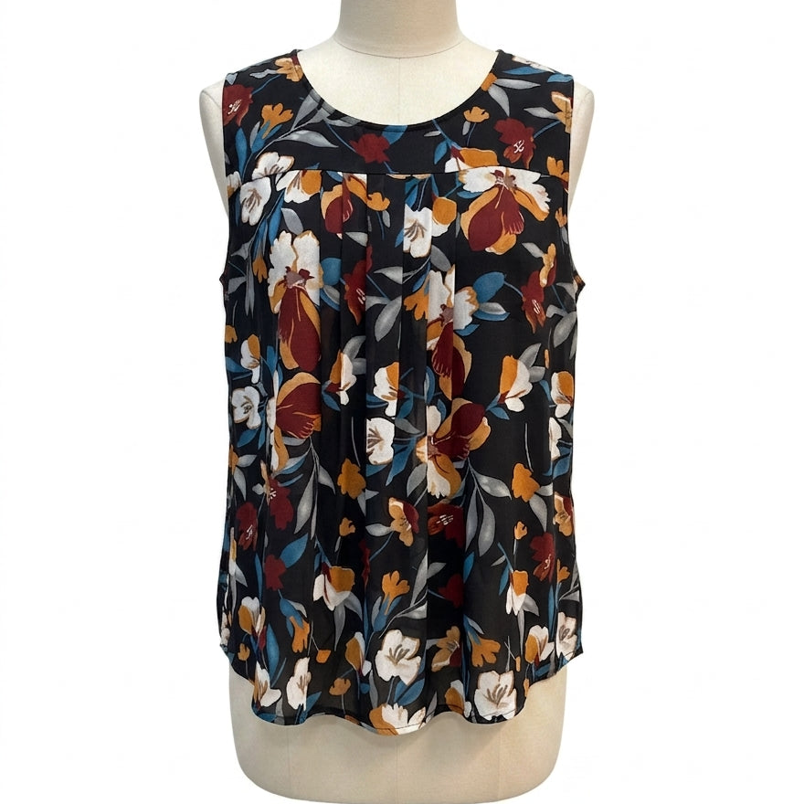 Timeson · Sleeveless Top · 1X · BlackFloral