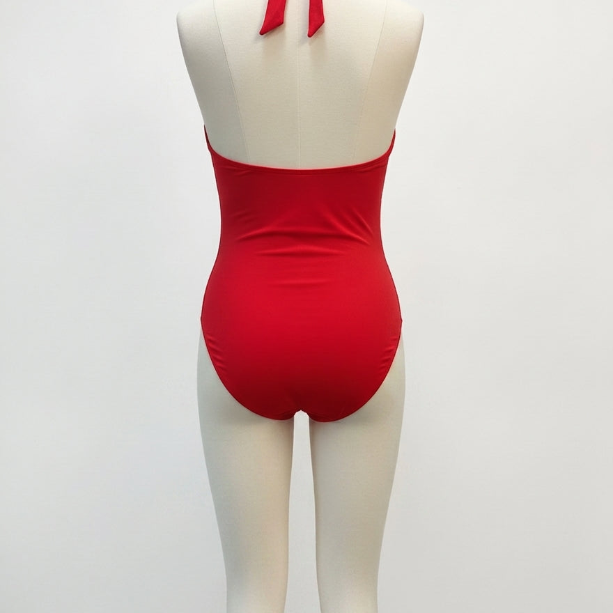 Tempt Me · Ruched Swimsuit · Small · Red