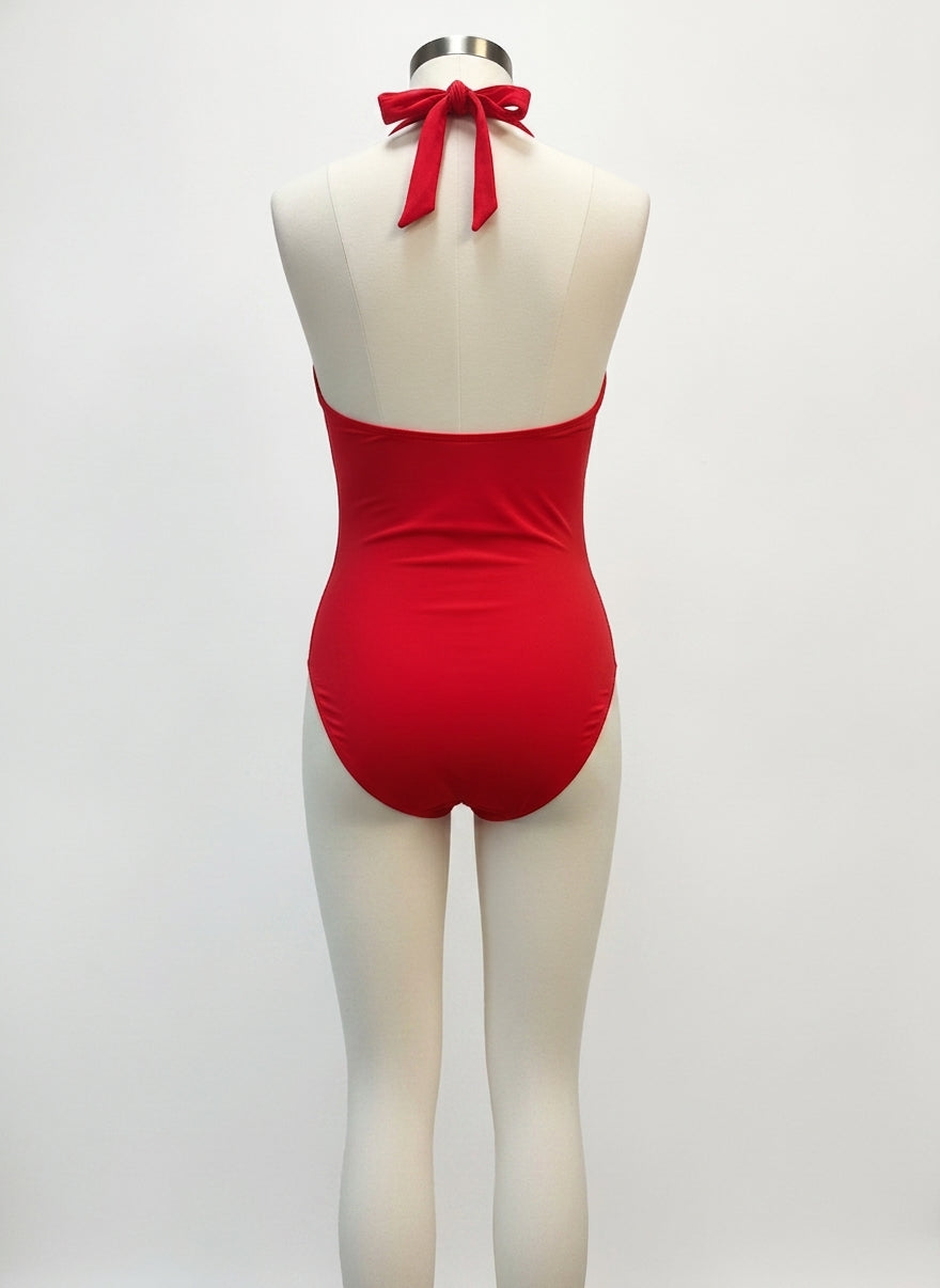 Tempt Me · Ruched Swimsuit · Small · Red