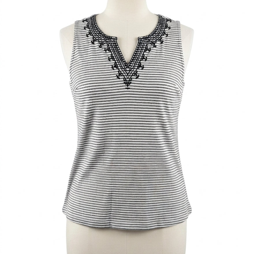 Chris&Banks · Tank Top · Medium · White/Black