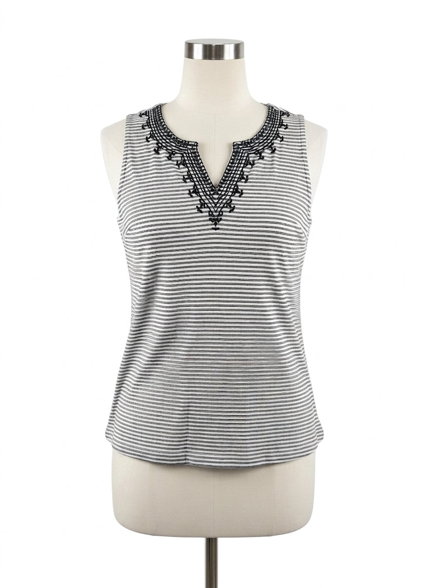 Chris&Banks · Tank Top · Medium · White/Black