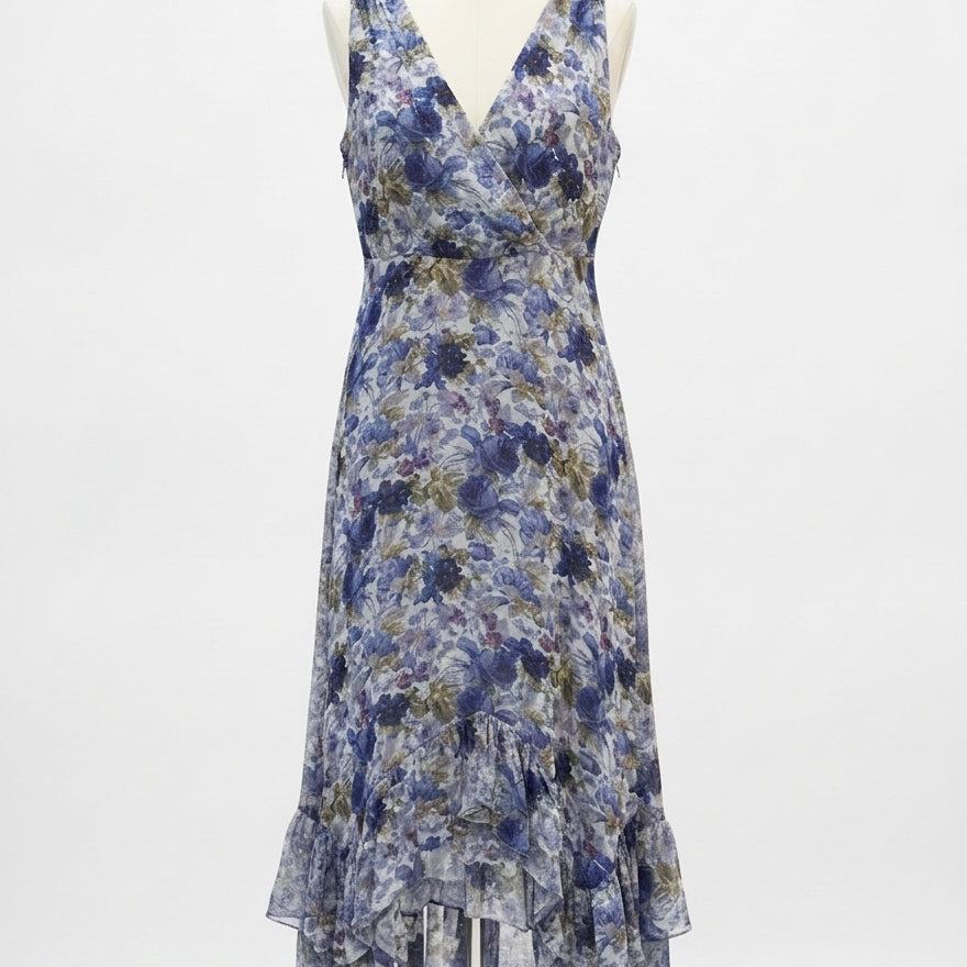 Sundance · Dress · 10 · Blue Navy Floral Print