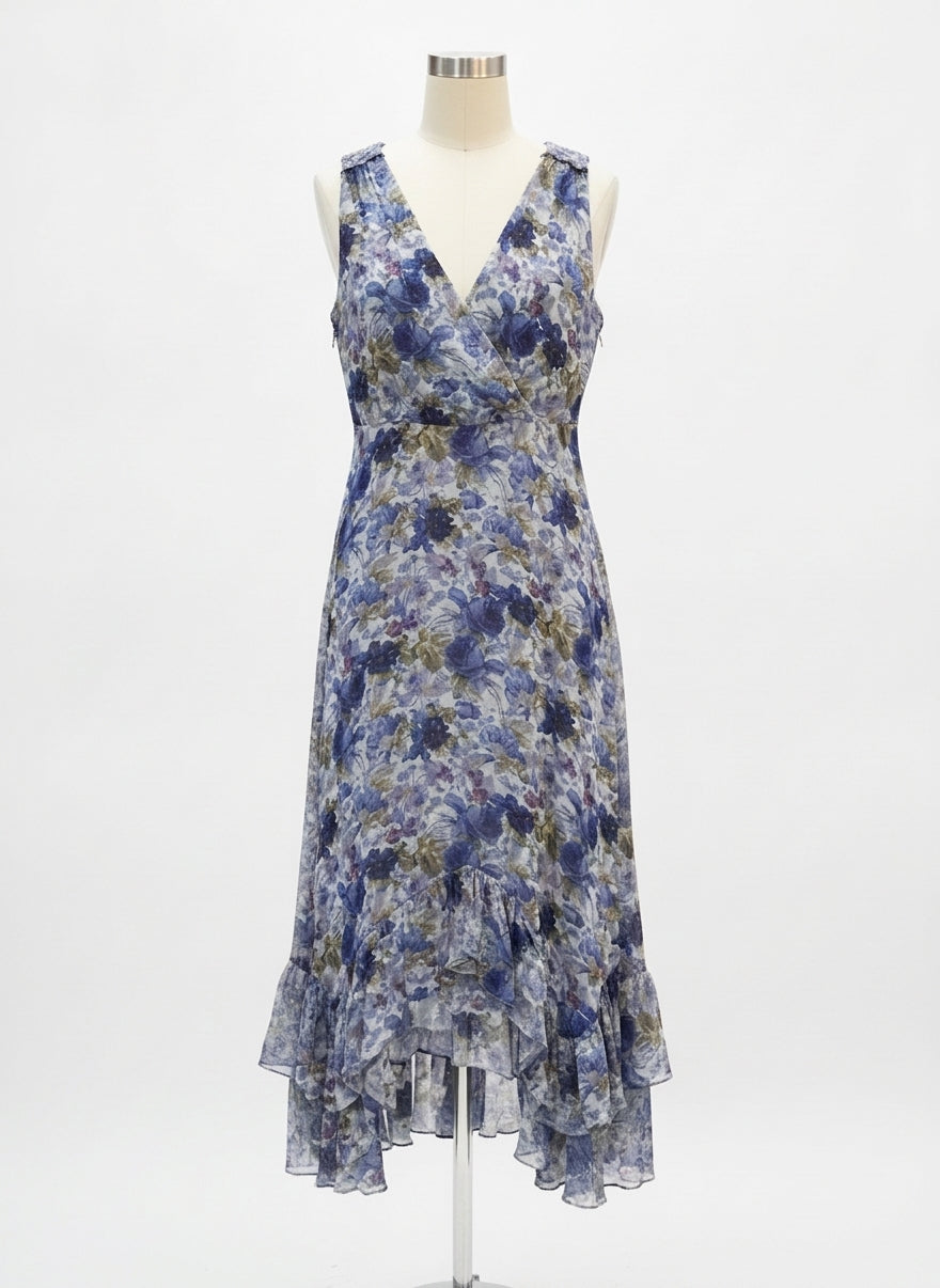 Sundance · Dress · 10 · Blue Navy Floral Print