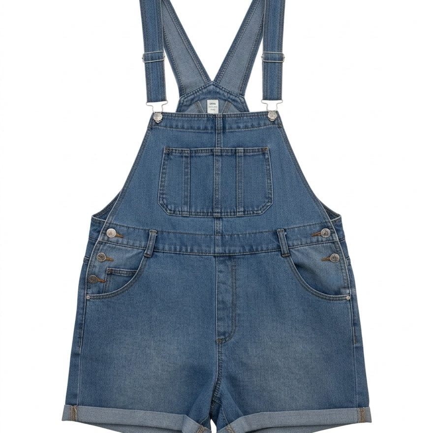 FashionOveralls · Shortie Overalls · Medium · Blue