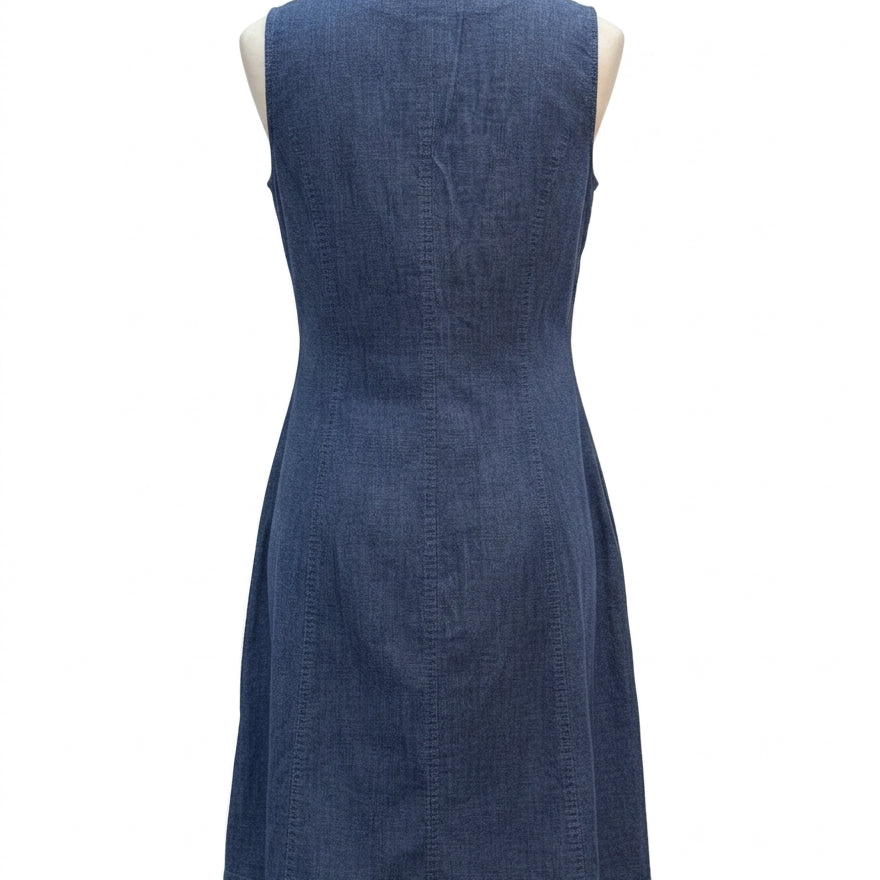 Anne Klein · Sleeveless Dress · 10 · Denim