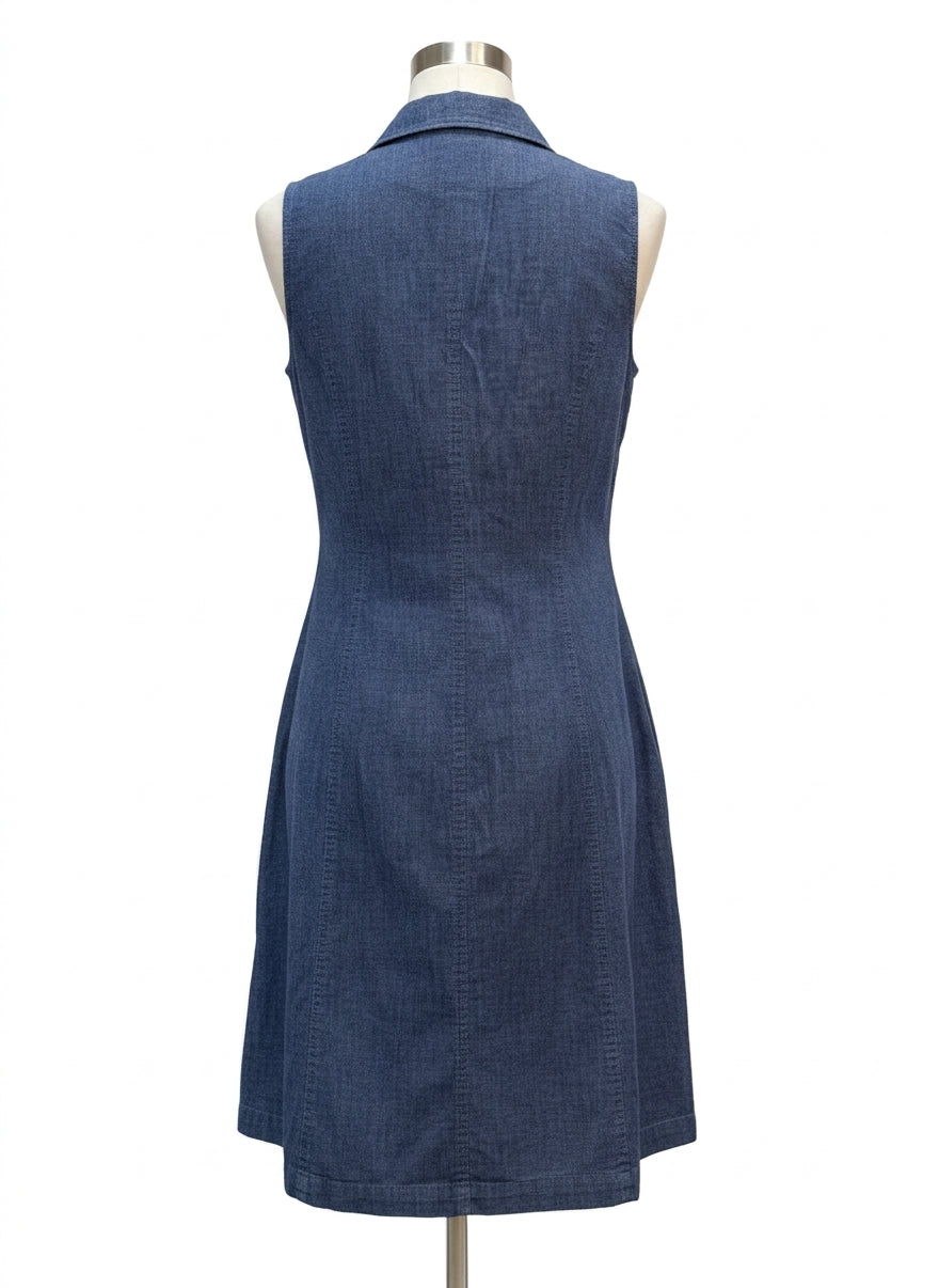 Anne Klein · Sleeveless Dress · 10 · Denim