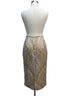 Brooks Brothers · Paisley Print Wrap Skirt · 14 · BeigeBlue